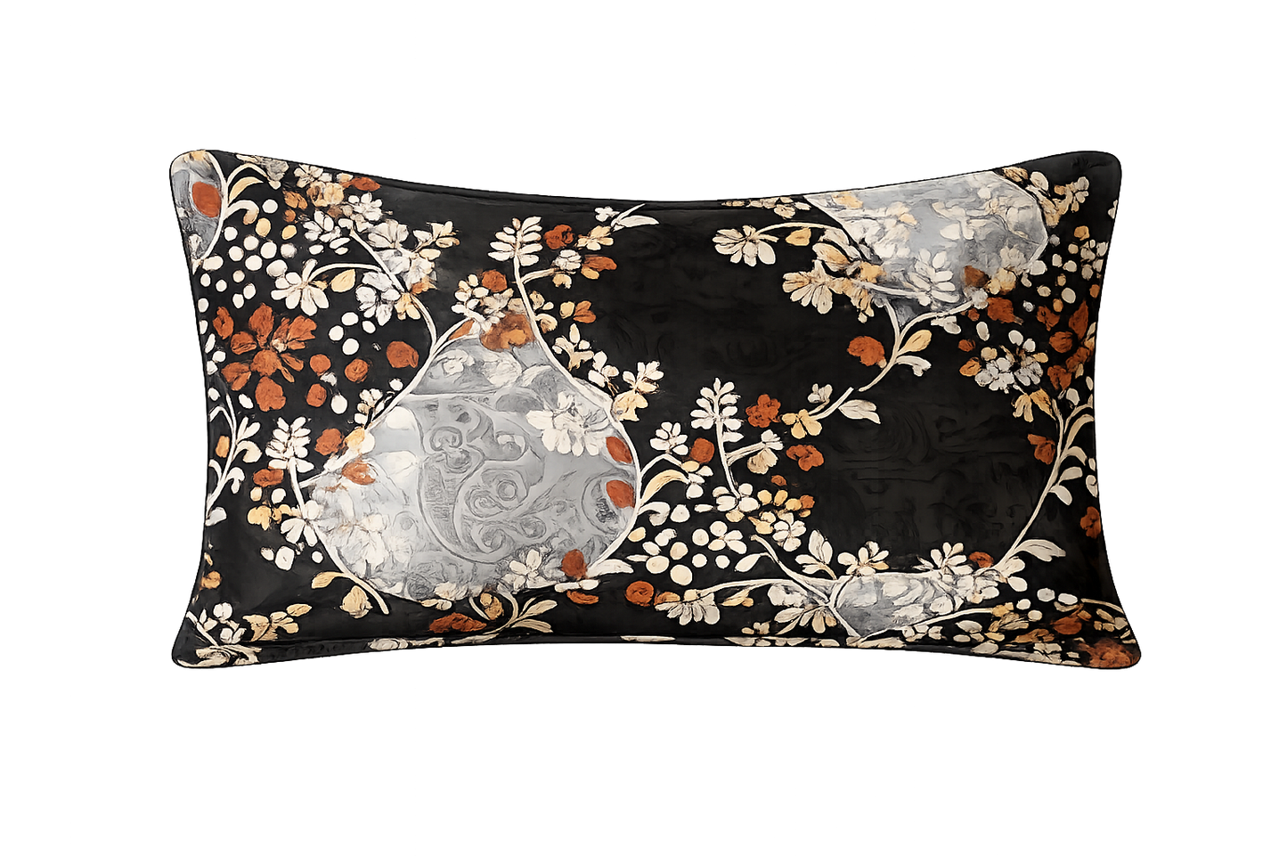 Noir Floral Mosaic Glace Cotton 300TC Bedsheet