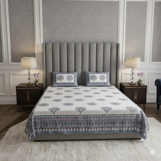 500TC Tree Print 100% Pure Cotton Bedsheet