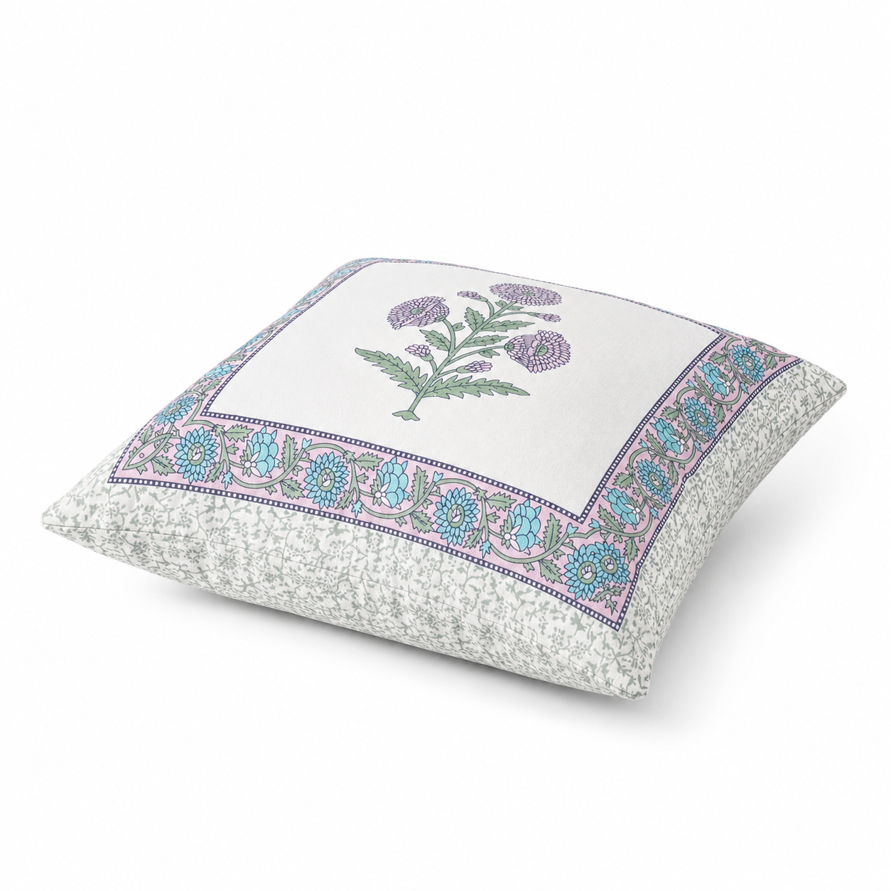 Lilac Garden Cotton Cushion Cover (Set of 2)
