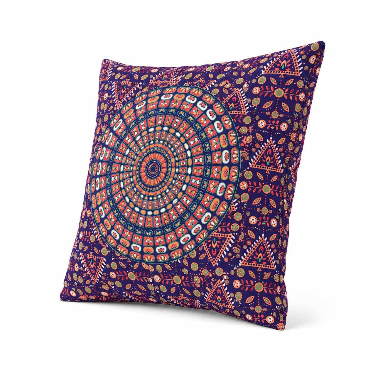 Midnight Mandala Cotton Cushion Cover (Set of 2)