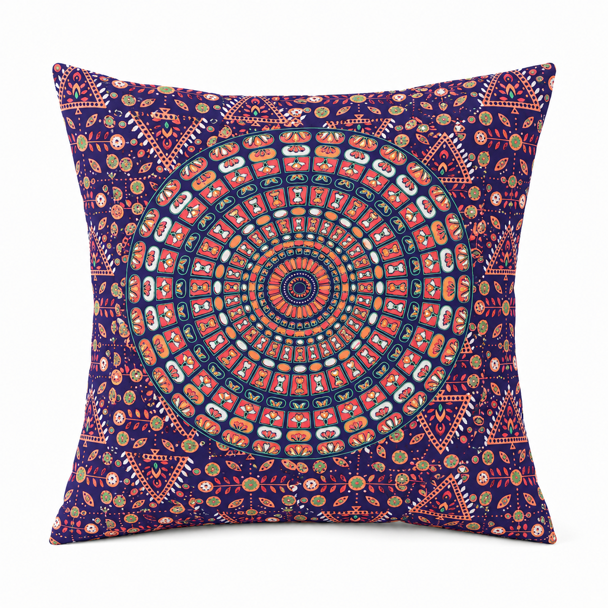 Midnight Mandala Cotton Cushion Cover (Set of 2)