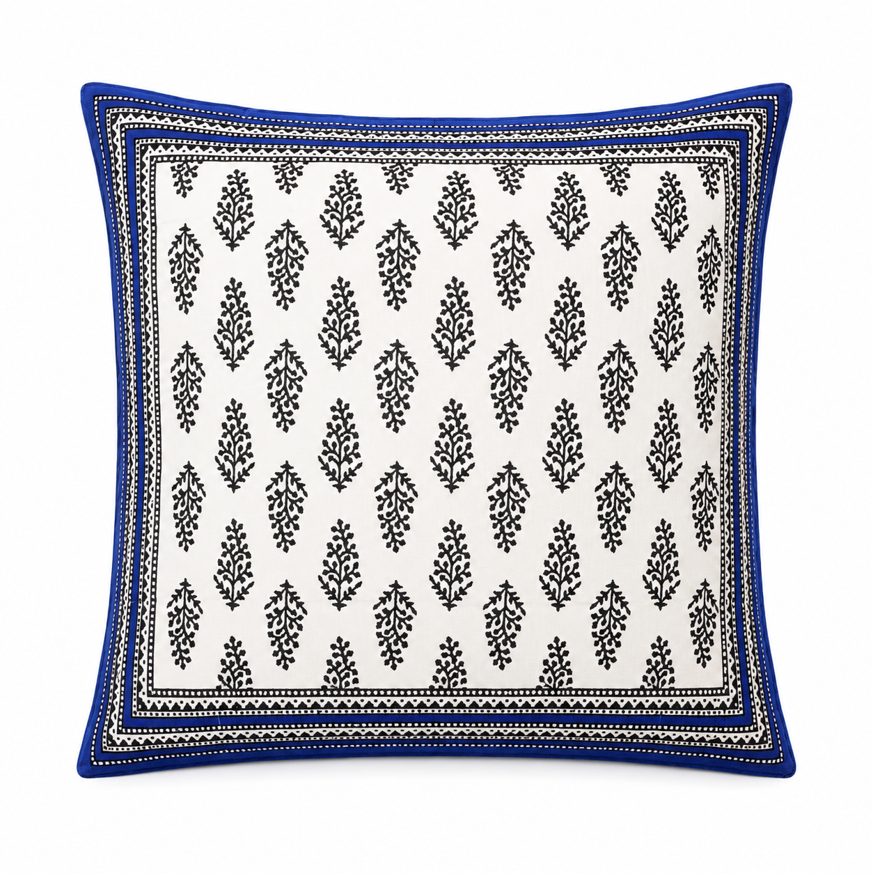 Indigo Buti Handblock Cushion Cover (Set of 2)