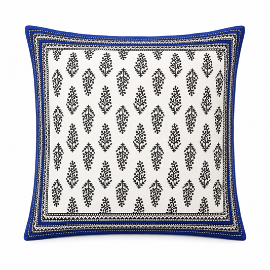 Indigo Buti Handblock Cushion Cover (Set of 2)