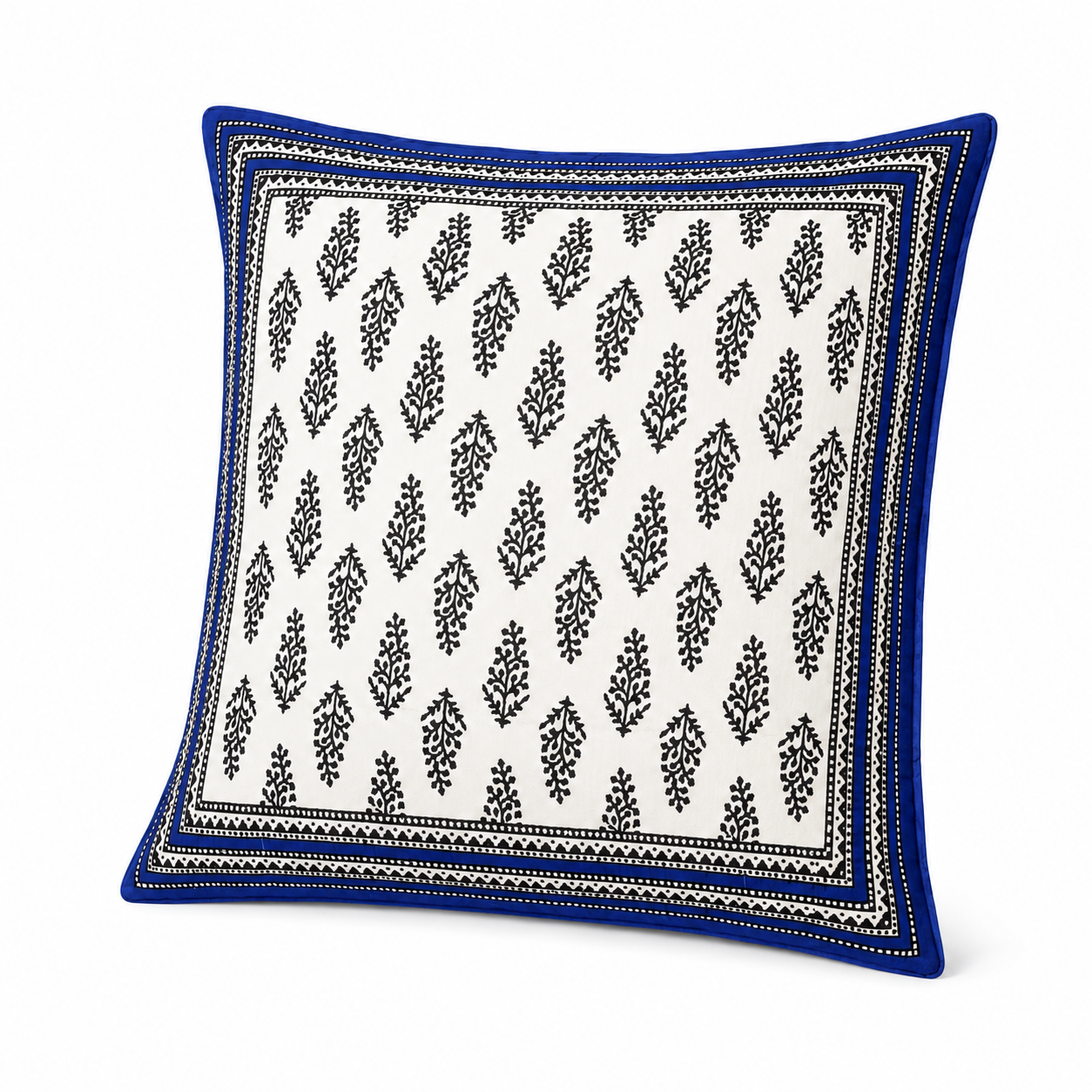 Indigo Buti Handblock Cushion Cover (Set of 2)
