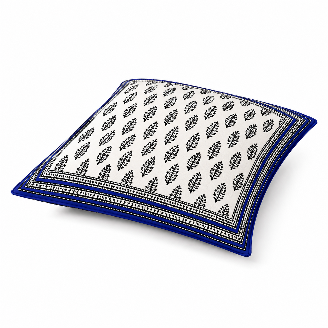 Indigo Buti Handblock Cushion Cover (Set of 2)