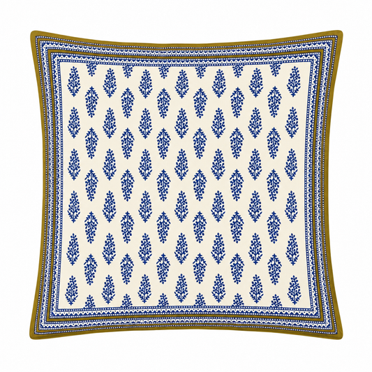 Royal Blue Buta Cotton Cushion Cover (Set of 2)
