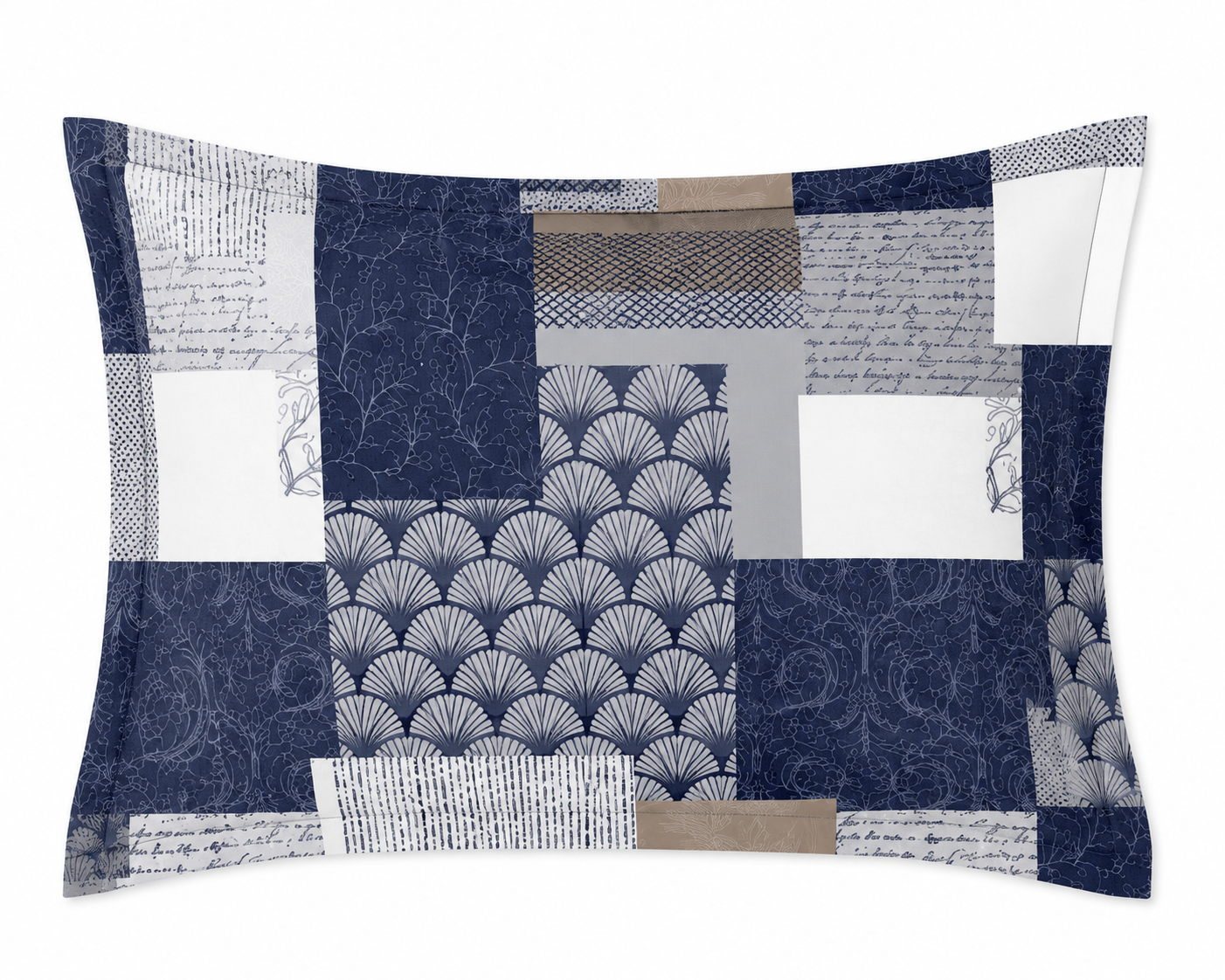 Blue Mosaic Glace Cotton 450TC Bedsheet