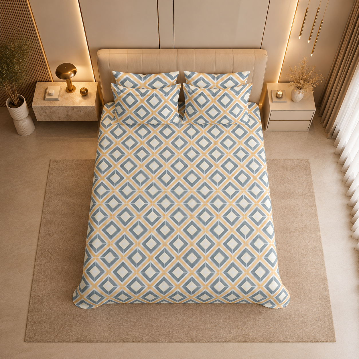 Nordic Diamond Glace Cotton 450TC Bedsheet