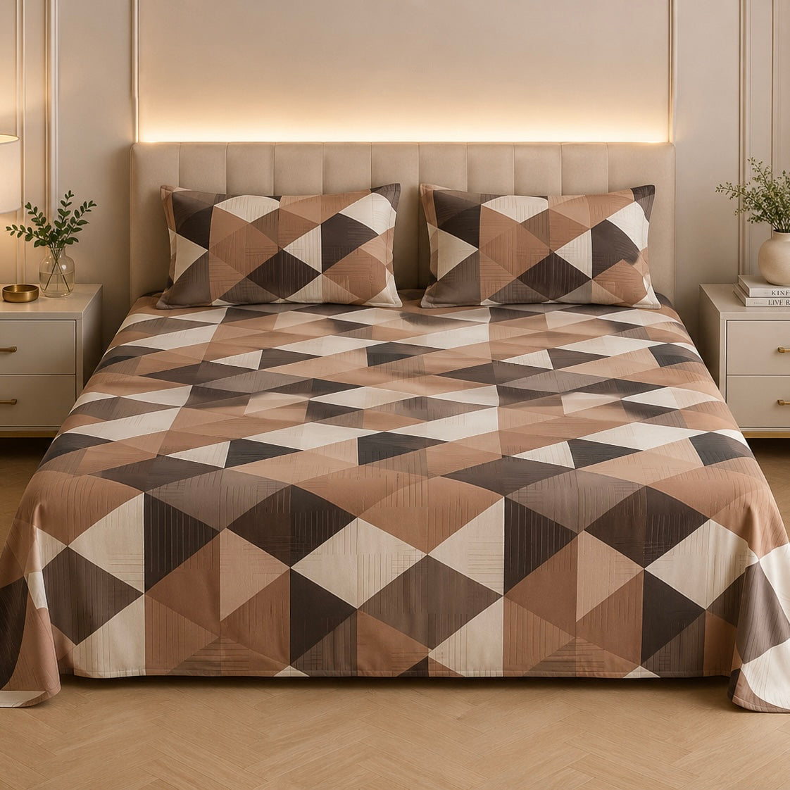Desert Prism Glace Cotton 450TC Bedsheet