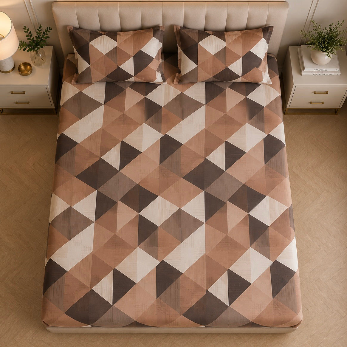 Desert Prism Glace Cotton 450TC Bedsheet