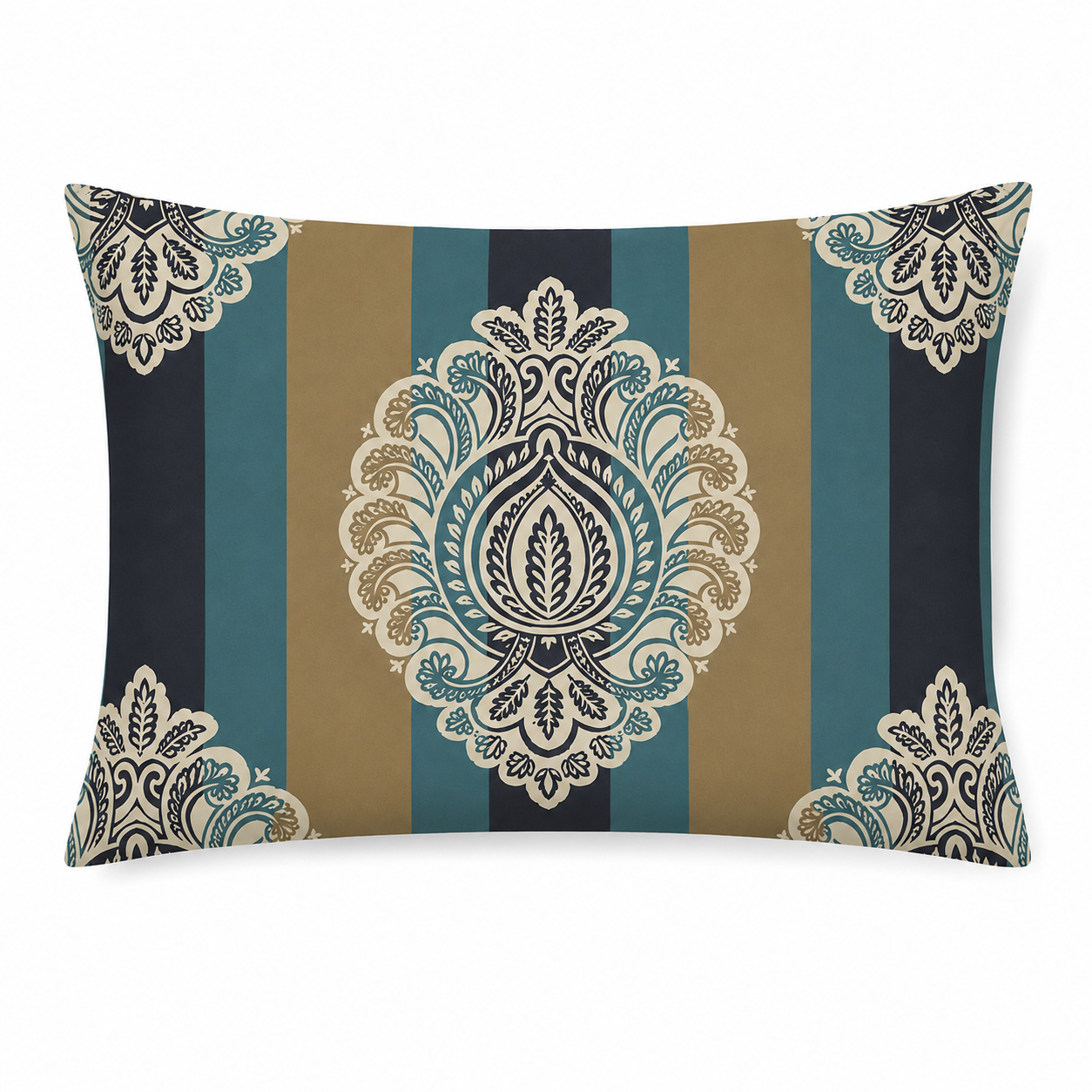Regal Stripe Motif Glace Cotton 450TC Bedsheet
