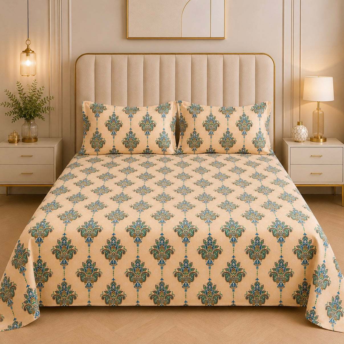 Royal Motif Glace Cotton 450TC Bedsheet