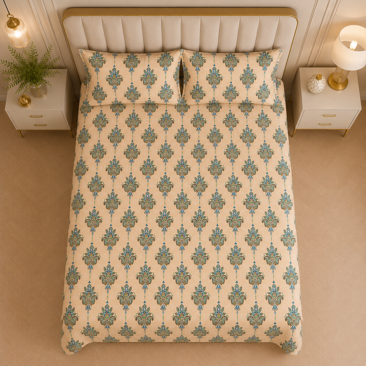 Royal Motif Glace Cotton 450TC Bedsheet