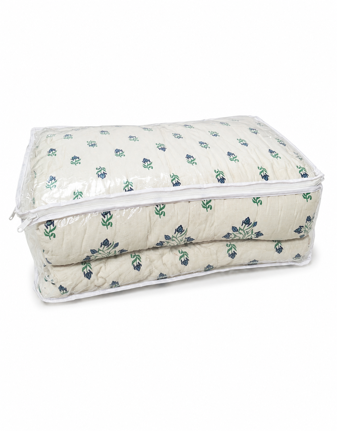 500TC White Blossom 100% Pure Cotton 4 Piece Set