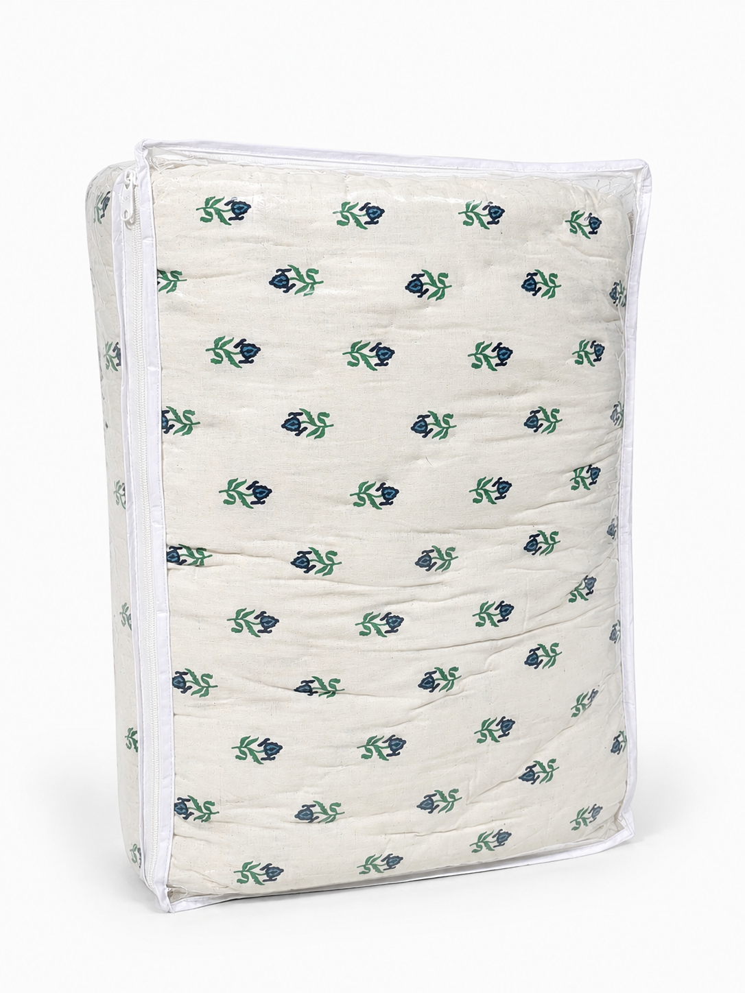 500TC White Blossom 100% Pure Cotton 4 Piece Set