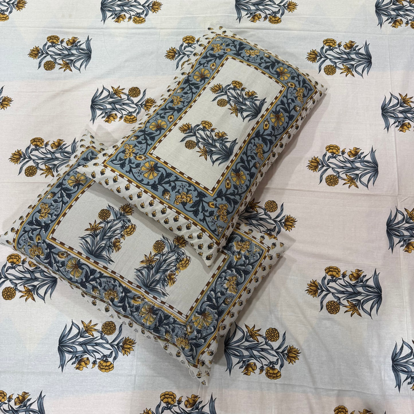 Sunlit Flora 300TC 100% Pure Cotton Bedsheet