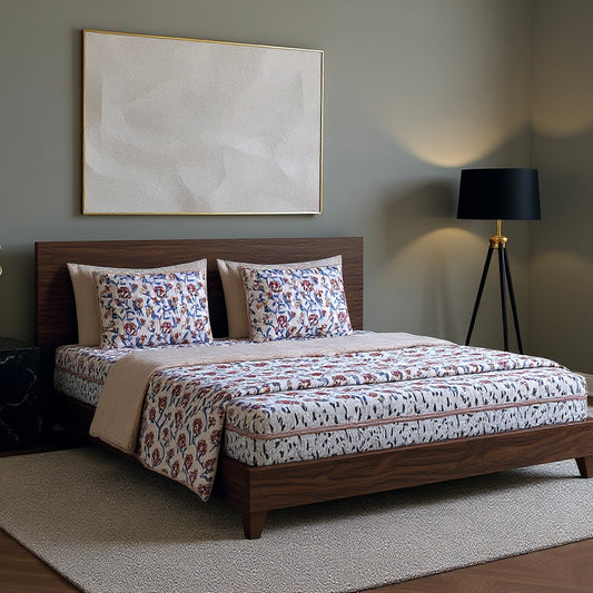 400TC Rustic Charm 100% Pure Cotton Bedsheet