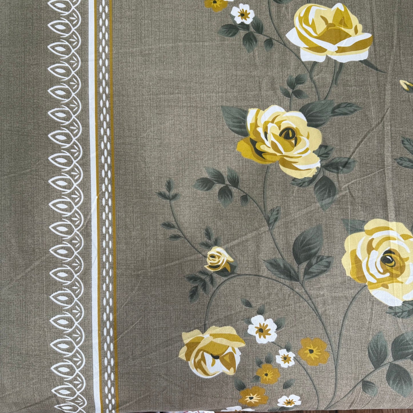Stone Bloom 400TC Glace Cotton Floral Bedsheet