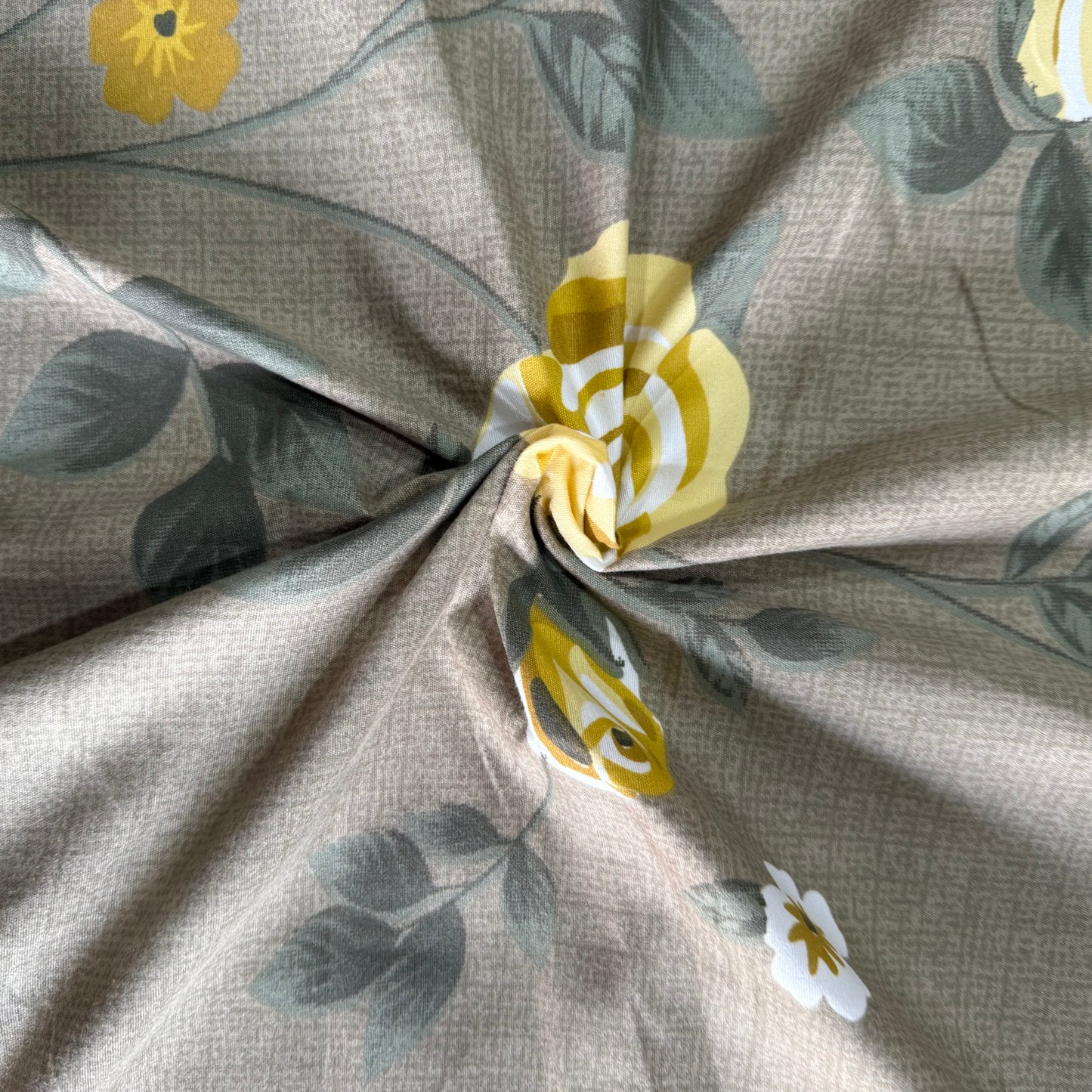 Stone Bloom 400TC Glace Cotton Floral Bedsheet