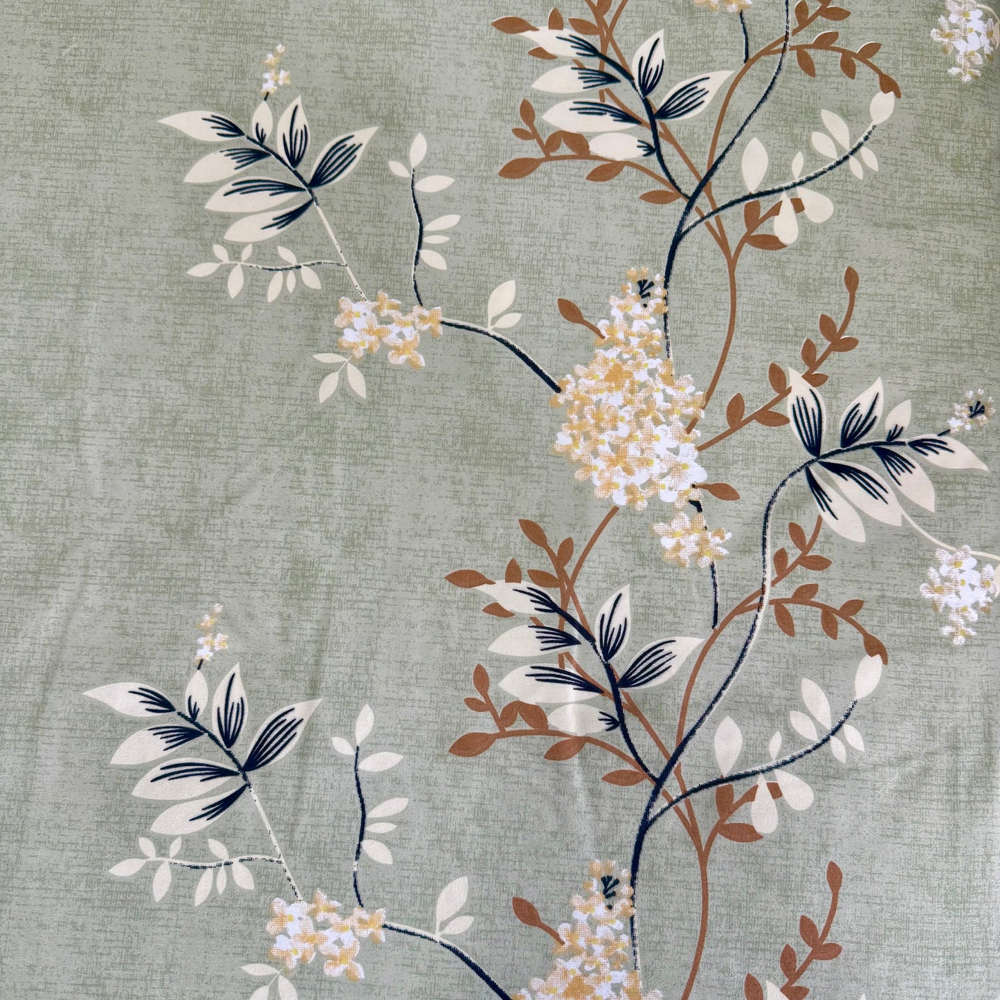 Willow Fern Elegance 400TC Glace Cotton Bedsheet