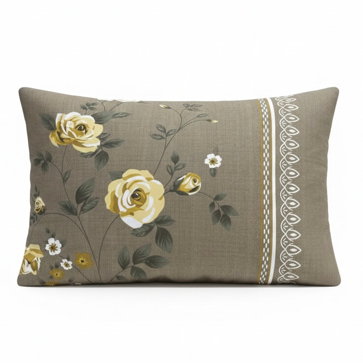 Stone Bloom 400TC Glace Cotton Floral Bedsheet