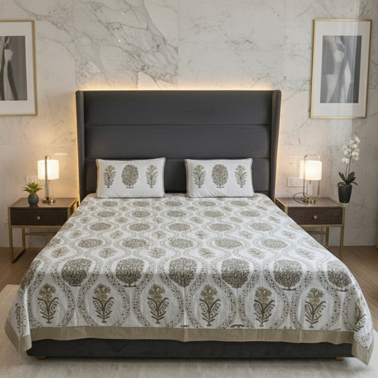 Ivory Grove 400TC 100% Pure Cotton Bedsheet
