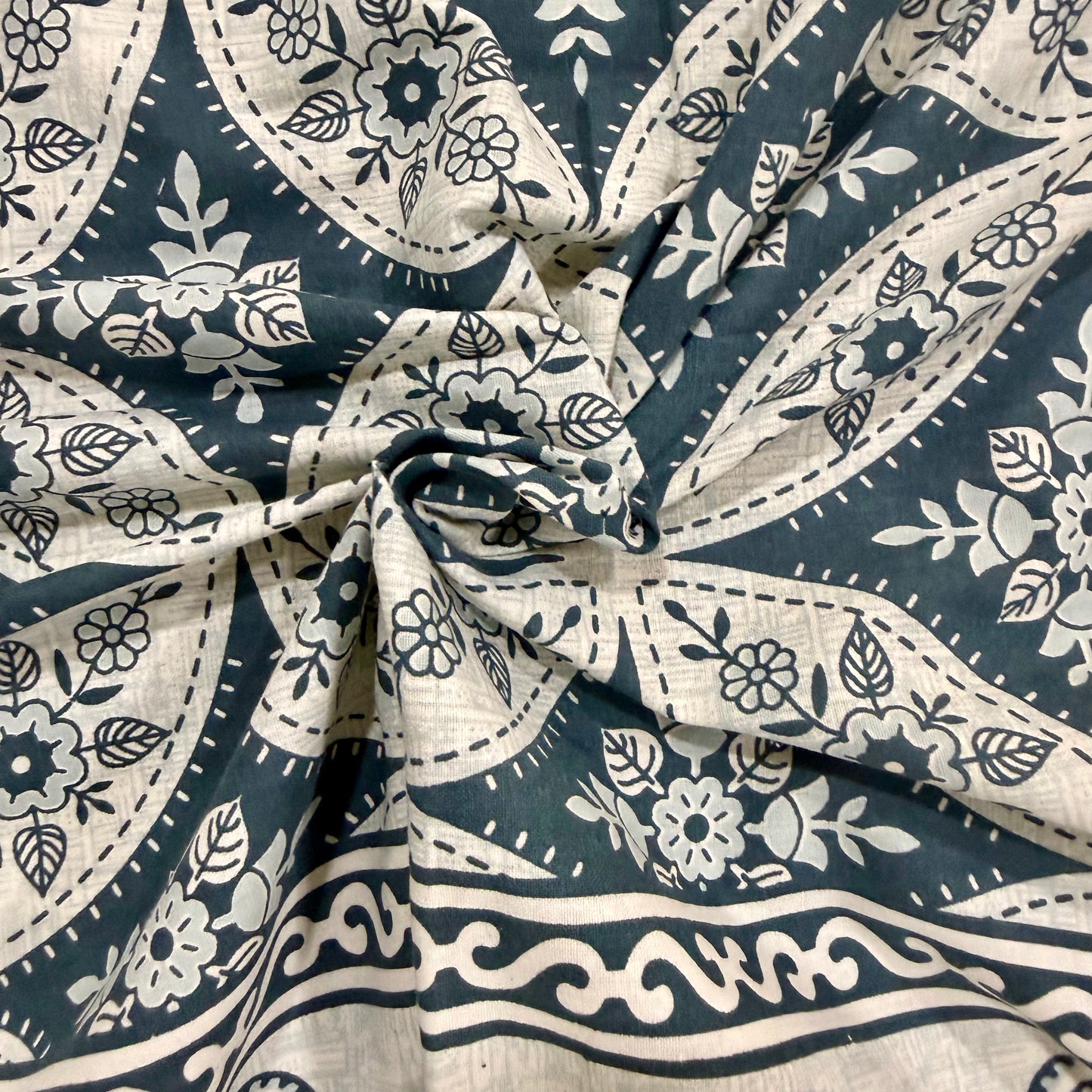 Indigo Jaal Heritage 100% Pure Cotton Bedsheet