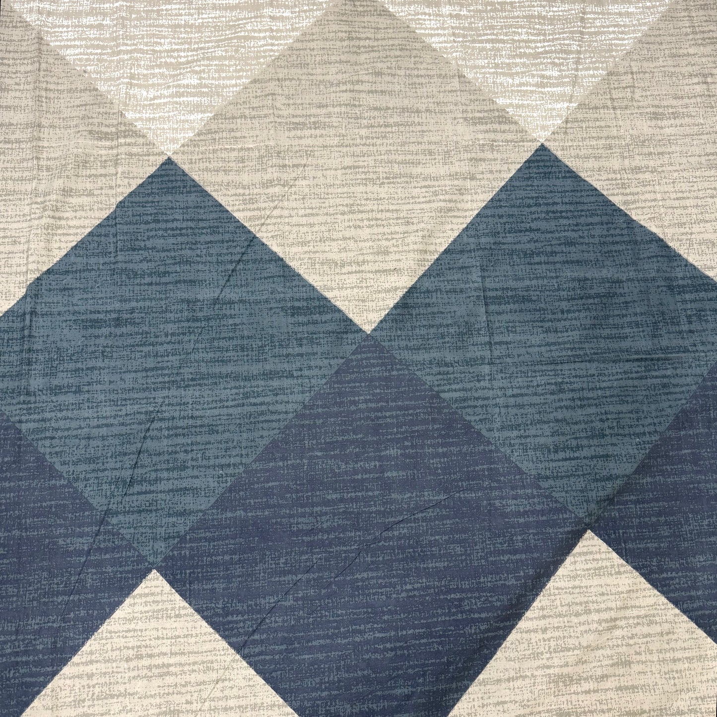 Blue Horizon Geometric Glace Cotton Bedsheet