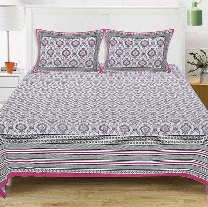 Roselle Charm 400TC Print 100% Pure Cotton Bedsheet