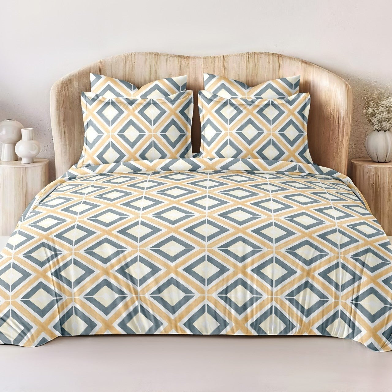 Nordic Diamond Glace Cotton 450TC Bedsheet