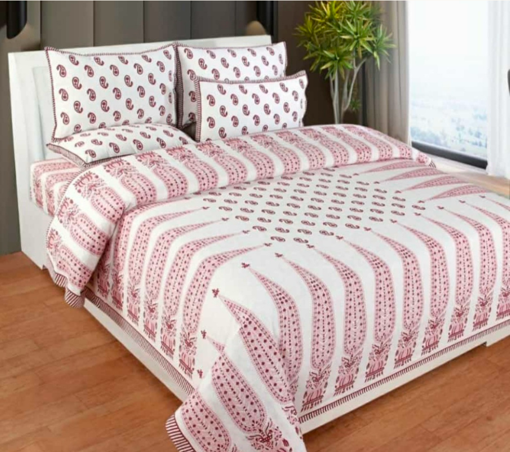 Rosewood Grace 400TC Print 100% Pure Cotton Bedsheet