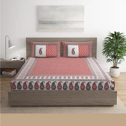 500TC Regal Folk Art 100% Pure Cotton Printed Bedsheets