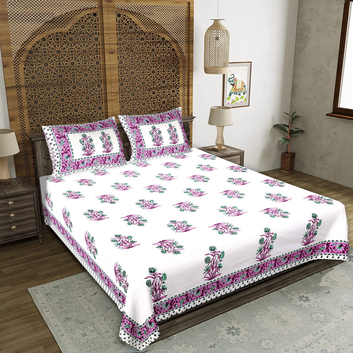 Rosevine Royale 100% Pure Cotton 300TC Bedsheet