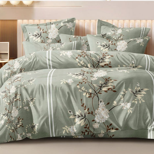 Willow Fern Elegance 400TC Glace Cotton Bedsheet