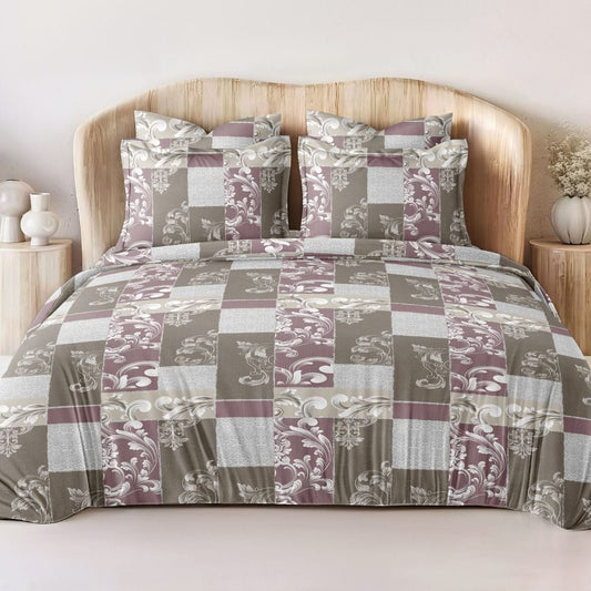 Mauve Manor Glace Cotton 300TC Bedsheet
