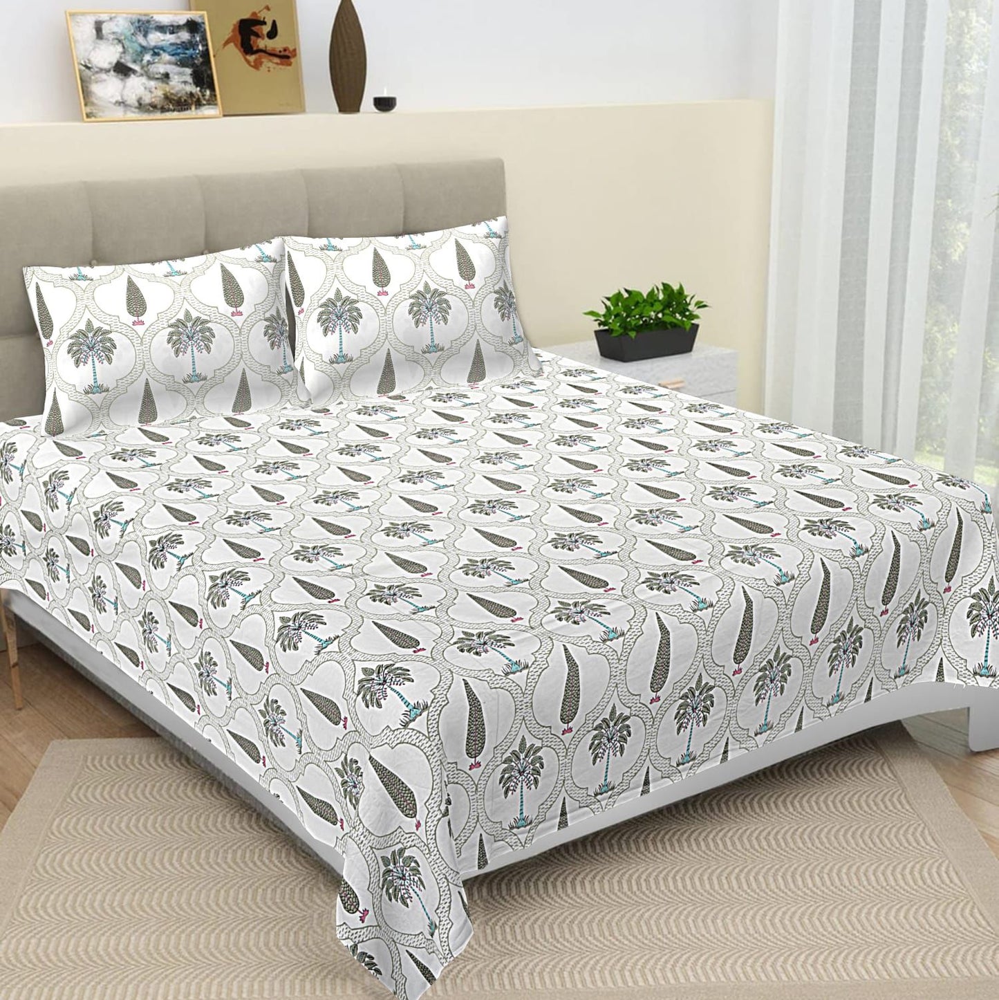 Meher Jaal 400TC 100% Pure Cotton Bedsheet