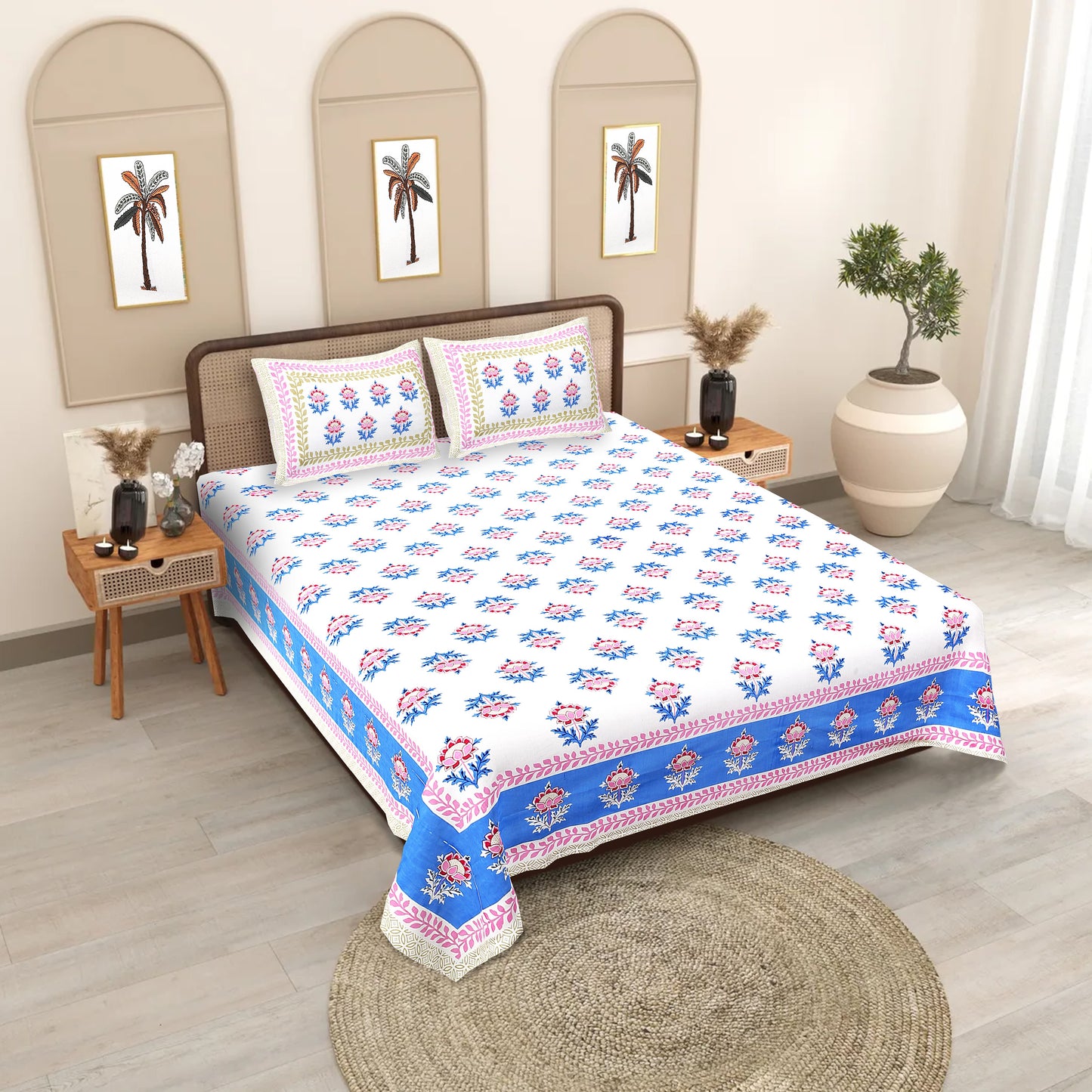 Lotus Whisper 400TC 100% Pure Cotton Bedsheet
