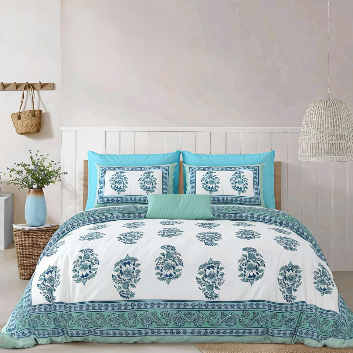 Sky Petals 400TC 100% Pure Cotton Bedsheet- Super King (Copy)