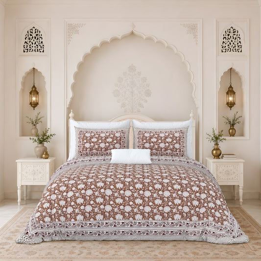 Cocoa Botanica 400TC 100% Pure Cotton Bedsheet- Super King