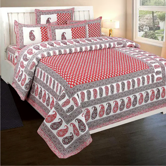 500TC Regal Folk Art 100% Pure Cotton Printed Bedsheets