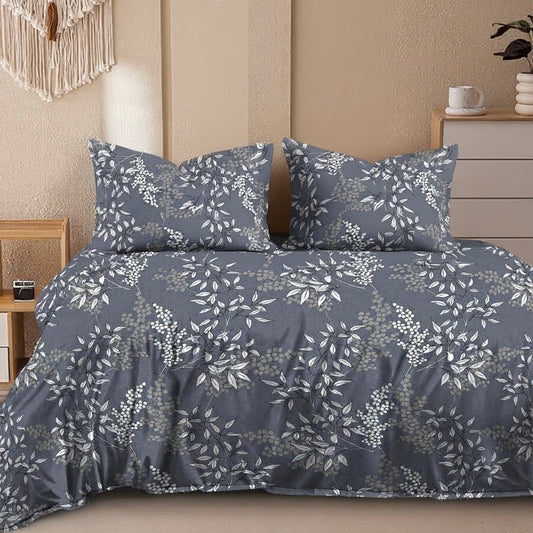 Moonlit Bloom 400TC Premium 100% Pure Glace Cotton Bedsheet