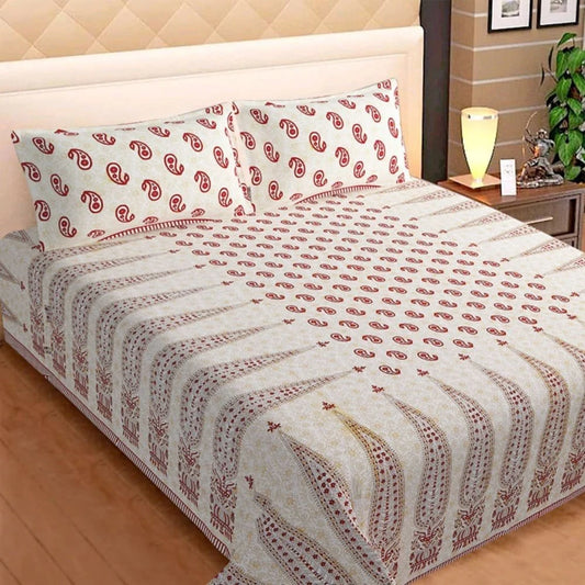 Rosewood Grace 400TC Print 100% Pure Cotton Bedsheet