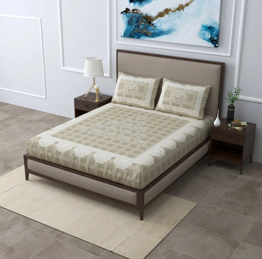 300TC Ivory Lace Charm 100% Pure Cotton Bedsheet